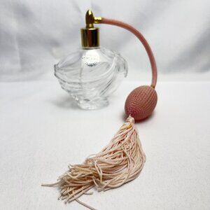 Cristal d'Arques France Vintage Perfume Atomizer 24% Lead Crystal Pink Bulb